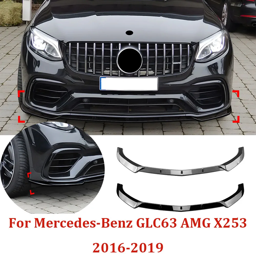 

Для Mercedes-Benz GLC63 AMG X253 2016-2019 автомобильный передний бампер, разделитель губ, диффузор, комплект кузова, детали для внешней модификации автомобиля