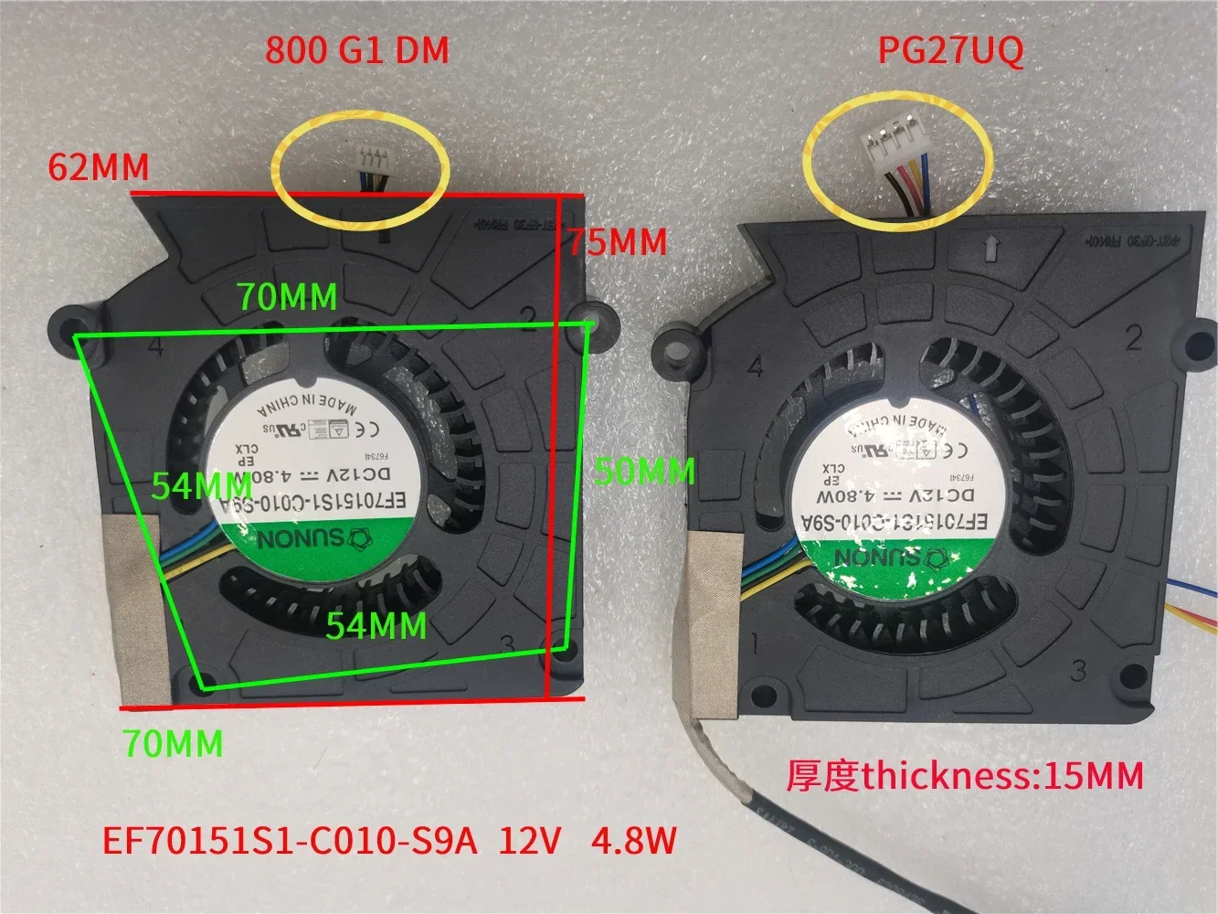 

Cooling fan For EF70151S1-C010-S9A HP EliteDesk 800 G1 DM (K2U75PA) cpu fan Asus monitor PG27UQ PG35VQ