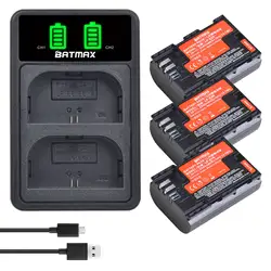 Batmax 2040mAh LP-E6N LP-E6 Battery with Japan Panasoinc cells +LED Dual Charger for Canon 6D 7D 5DS 5DSR EOS 90D EOS R  R5 R6