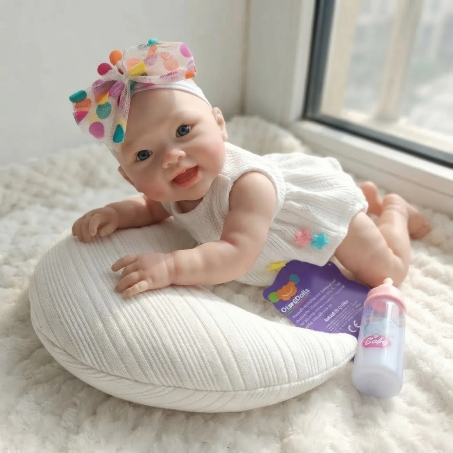 1PC 10Inch Painted Silicone Doll Awake Reborn Toy Washable Handmade Doll Toy Lifelike Painted Ideal Gifts