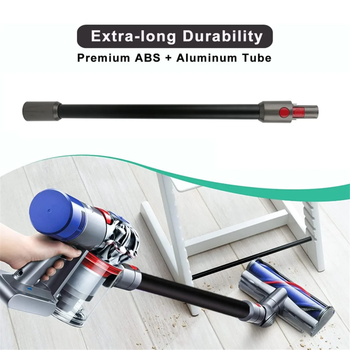 عصا تمديد ABJZ للمكنسة الكهربائية Omni-Glide/Micro-Type SV21 SV19 قضيب الإفراج السريع أنبوب موصل مستقيم