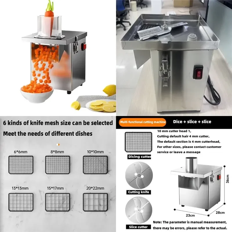 For Commercial Electric Potato Vegetable Cutter Stainless Steel French Fry Strip Dicer Slicer Machine for Restaurant Kitchen