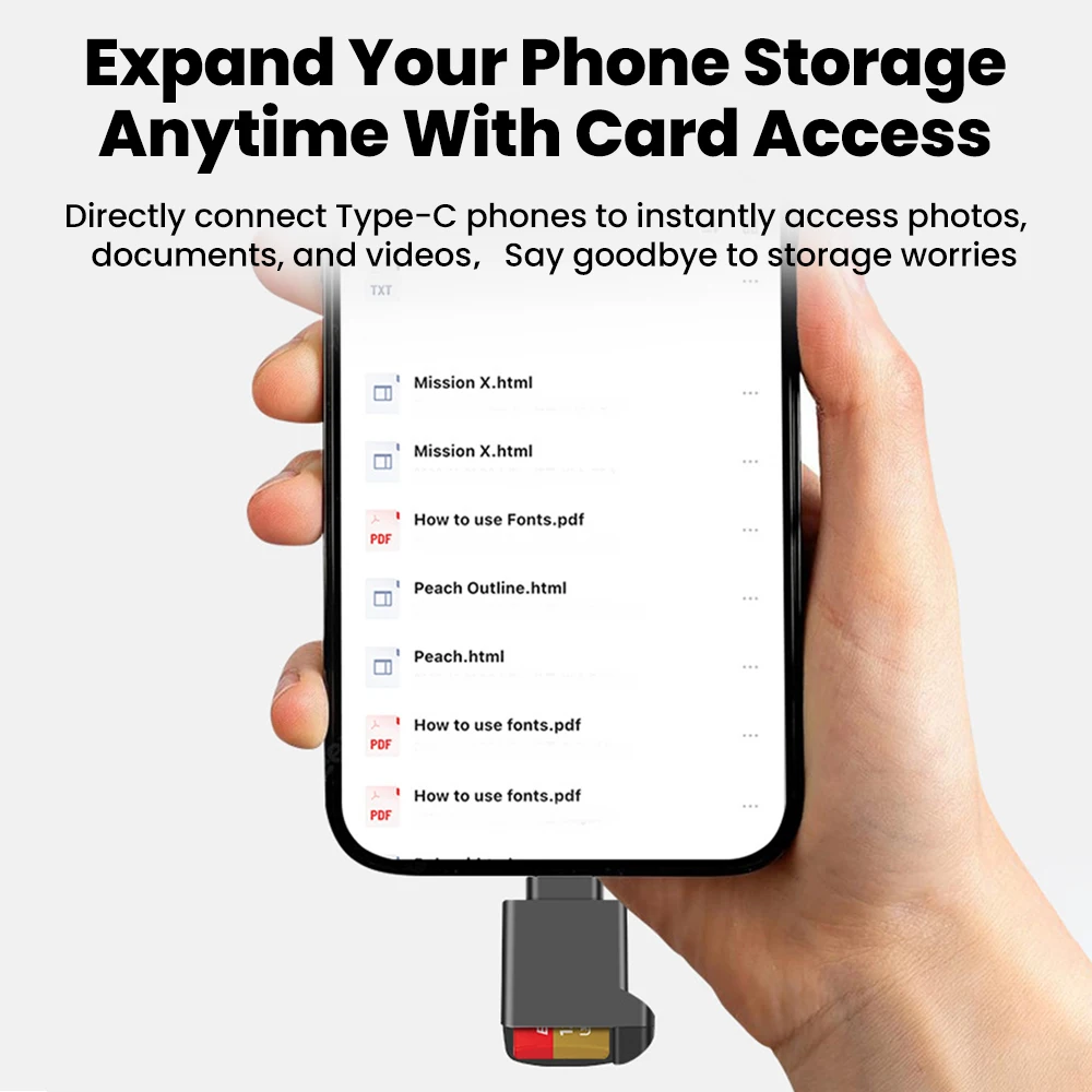 Type C 2.0 Card Reader TF Mini Car Memory Card Storage Card TypeC Card Reader USB C 2.0 For Iphone 17 16 Mini TF Card Reader