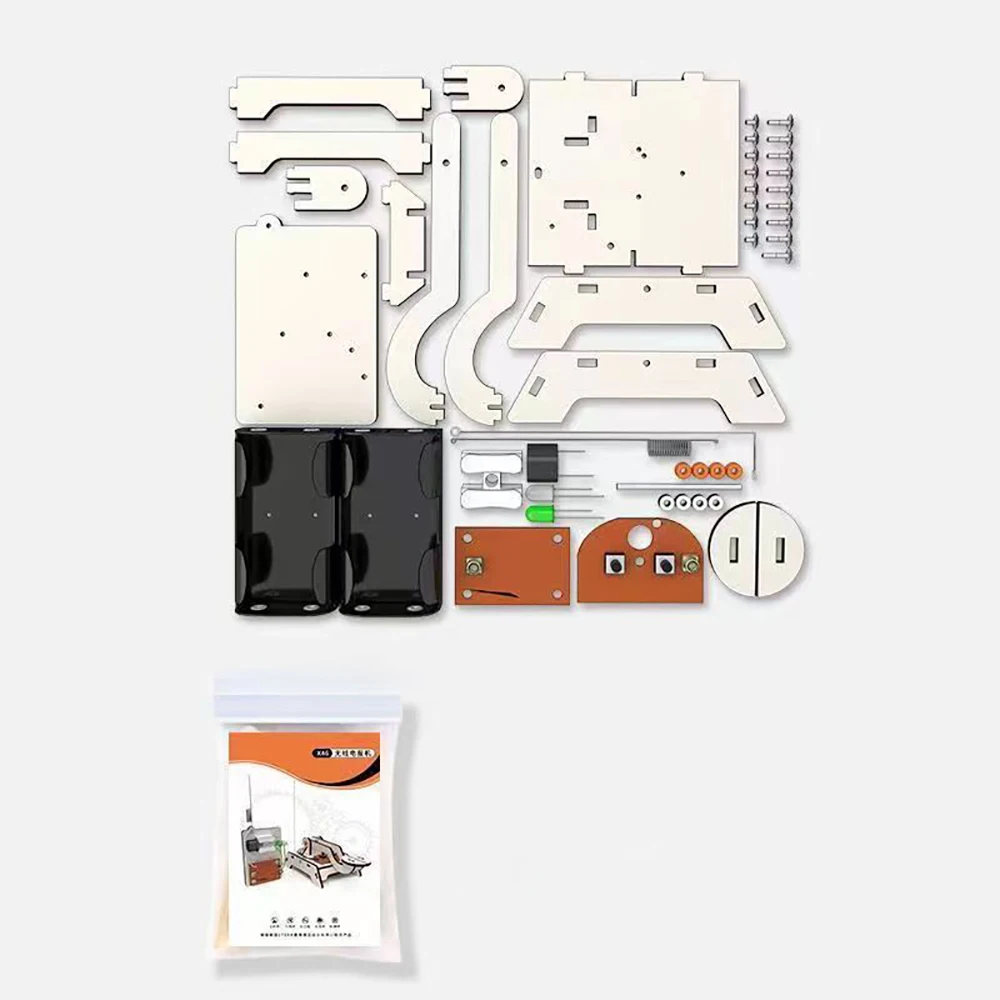 Radio Transmitter Receiver DIY Scientific Morse Code Training Wooden Experimental Equipment Steam Toy