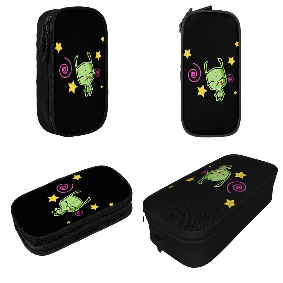 Cute Gir Invader Zim Cartoon Pencil Case Pencil Box Pen Box for Student Big Capacity Bags School Supplies Gifts Stationery