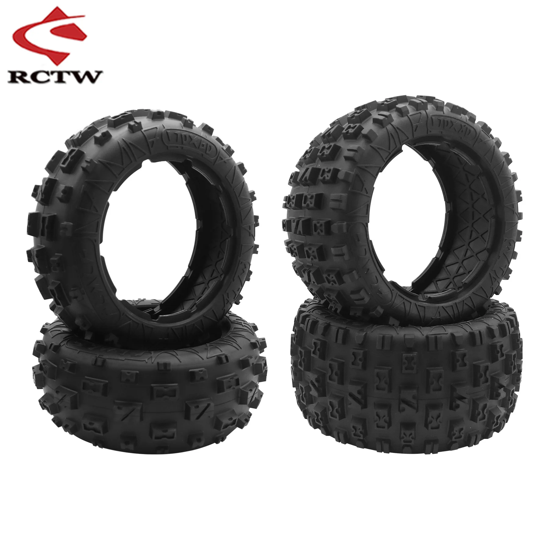 Nâng Cấp Trước & Sau Khai Khẩn Đất Hoang Lốp Xe Lắp Ráp Bộ Cho 1/5 Hpi Rofun Rovan Km Baja 5b Rc Xe Đồ Chơi Phần