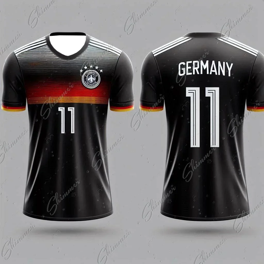 24-25 Football Jersey Germany Short Sleeves Pop Kids Youth Training and Competition Tops Soccer Shirts Men's Football Team Shirt