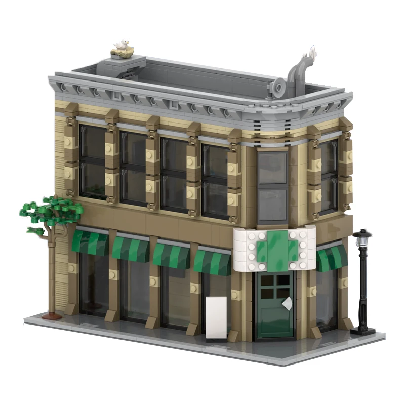 

1442PCS City Hot Selling Street View Moc Modular Dispensary Corner Store building model DIY creative ideas Child Toy Gift Blocks