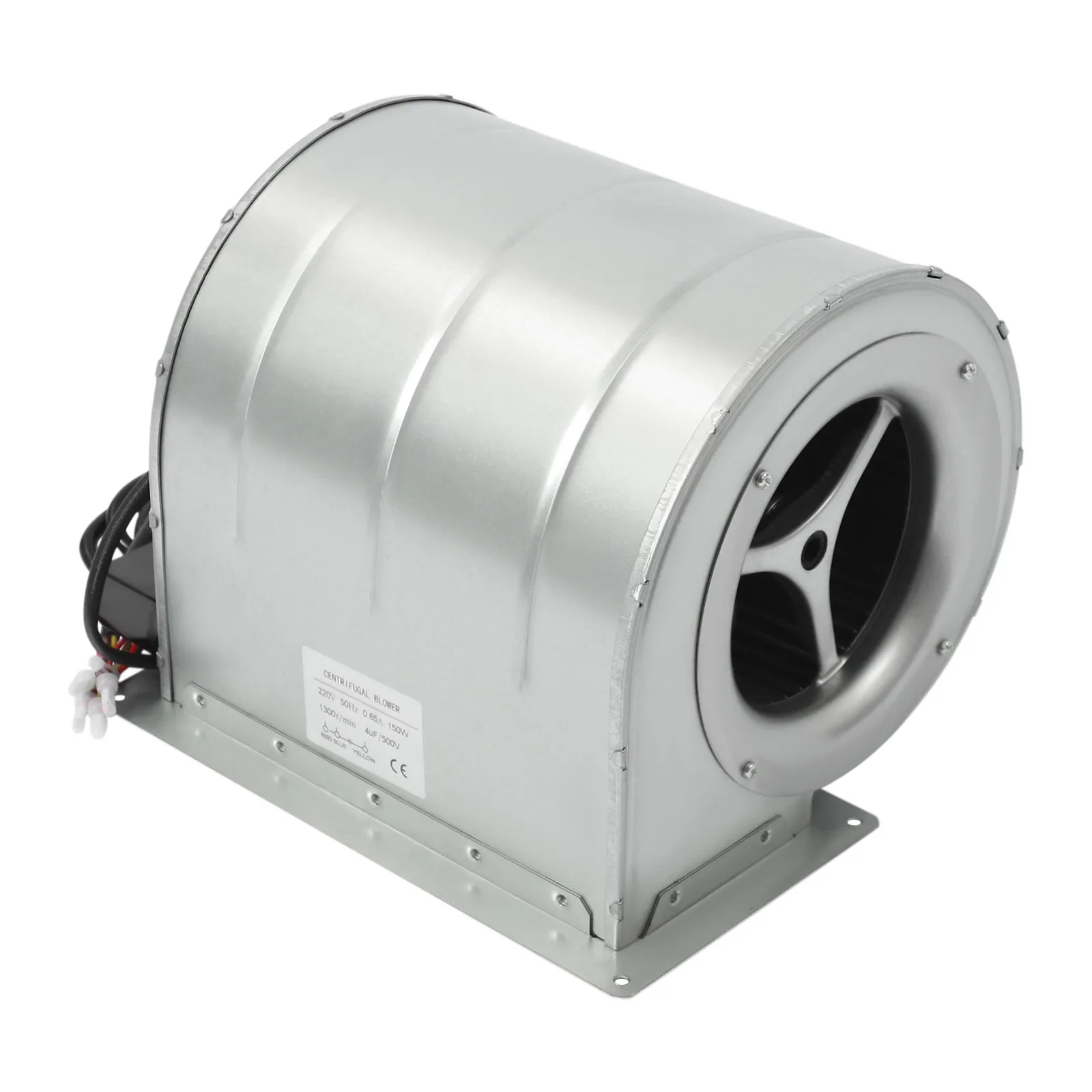 150W Zentrifugalgebläse, 1300 U/min Doppelinlass-Radialventilator, Hocheffizienter Industrieventilator, Verzinkter Metall-Lüfter für Schrankkühlung & Gerätebelüftung