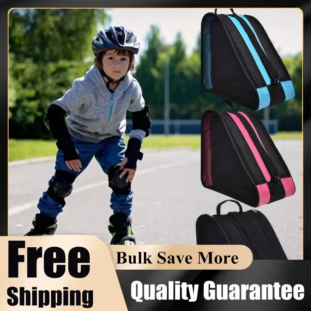 

Детский дорожный рюкзак для катания на коньках, дышащая утолщенная сумка для хранения коньков с боковыми сетчатыми карманами, аксессуары для роликовых коньков для детей