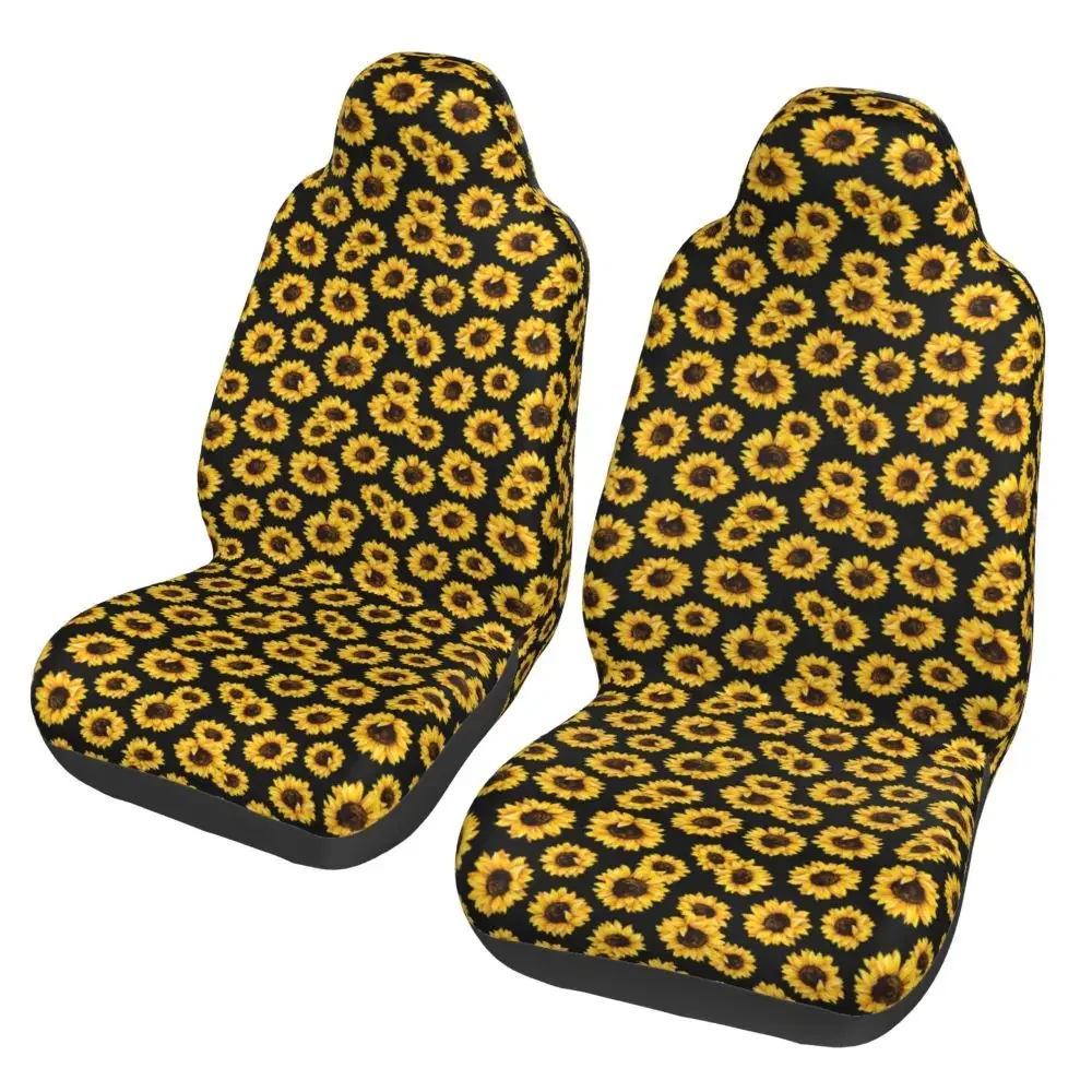 Sunflower 2PCS Car Front Seat Cover Suitable For Most Car Models, Beautiful Anti Fouling And Elastic Car Seat Covers