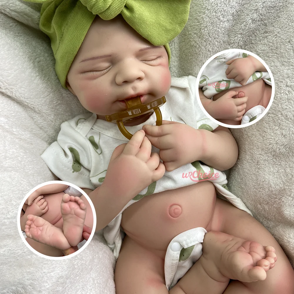 

Очаровательная 19-дюймовая силиконовая кукла реборн для девочек и мальчиков, реалистичная кукла реборн с открытым ртом, идеальный подарок для мамы