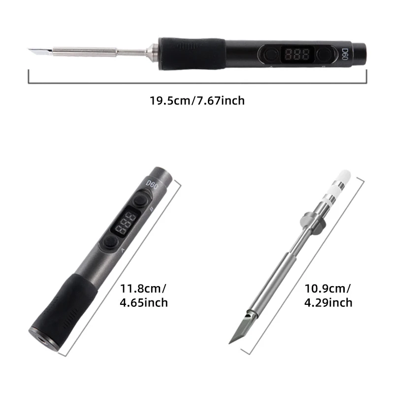 SEQURE D60B Pro Portable Mini Electric Soldering Iron for FPV Lipo Battery Powered Outdoor Repair Tool Welding Pen Support PD3.0