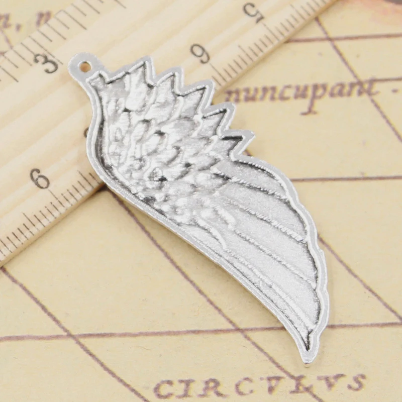 6pcs Charms Angel Wings 58x22mm Tibetan Silver Color Pendants Antique Jewelry Making DIY Handmade Craft