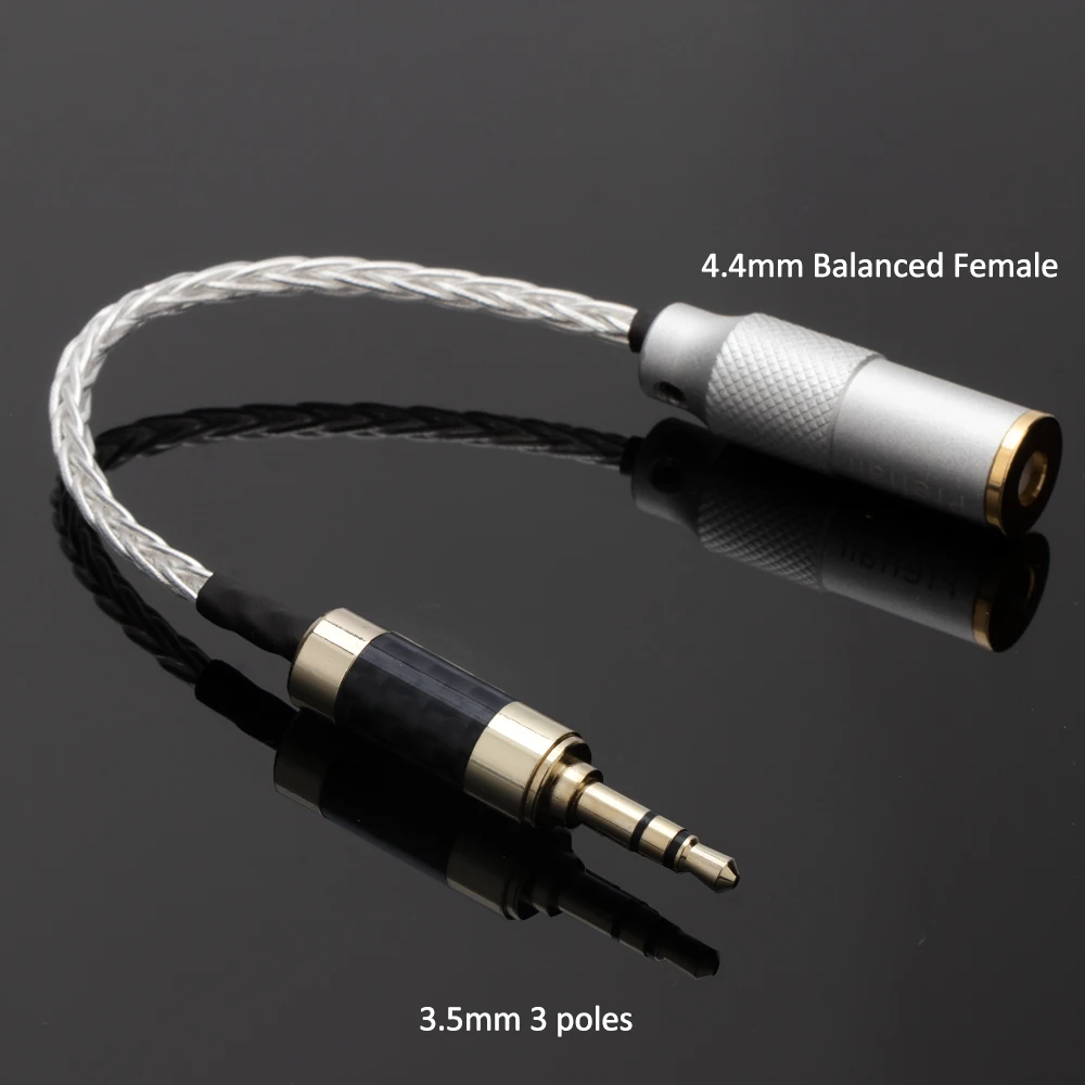 HiFi 6,5mm 4,4mm 3,5mm 2,5mm Adapterkabel für Gitarre Kopfhörerverstärker zu Lautsprecher Audio-Adapterkabel 7N OCC Versilbertes Kabel – Detail 8