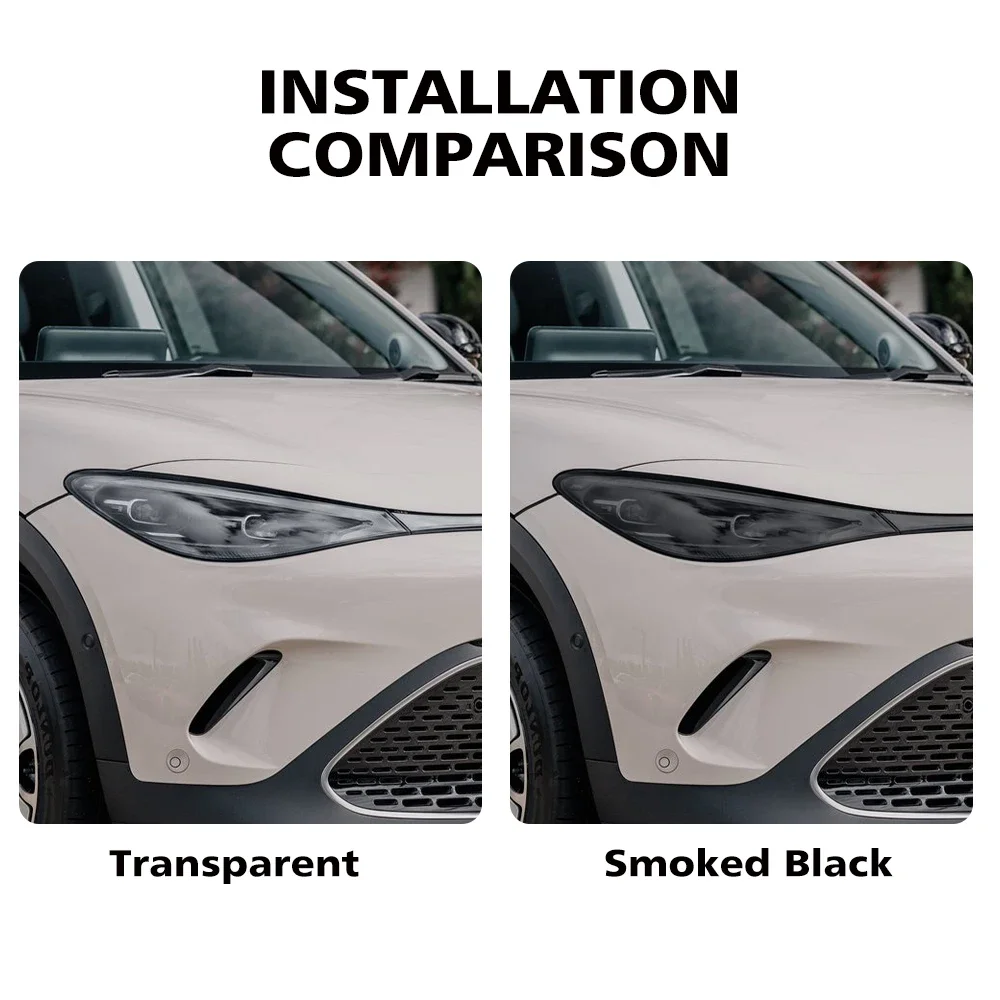 Premium TPU PPF for Smart #1 #3 #5 2023-2026  High-Gloss Smoke Black Pre-Cut Headlight Cover Anti-Scratch Protective Vinyl Wrap