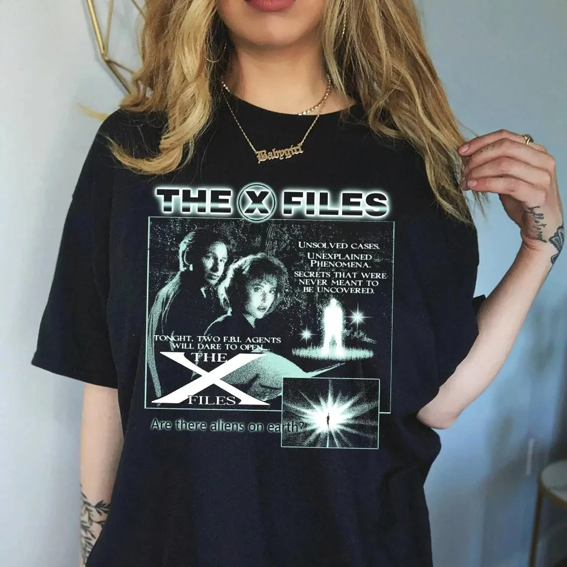 The X Files T-shirt Série télévisée Collection de films La chemise X Files Dana Scully La vérité est là-bas Chemise Fox Mulder et Scully