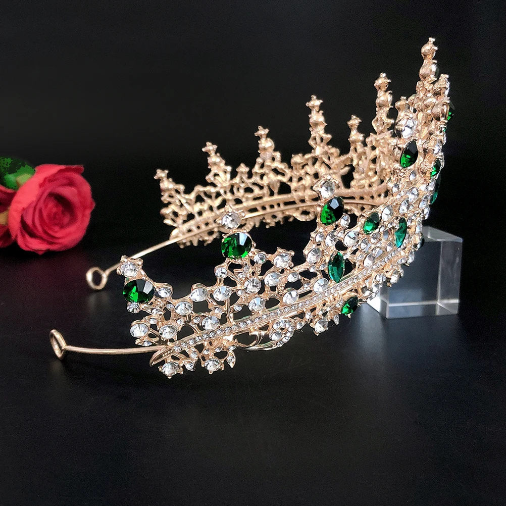 

Rhinestone Women Crown Hair Accessory Wedding Crown Bridal Headdress Party Tiara Girl Crystal Glass Zinc Alloy Comfortable Wear