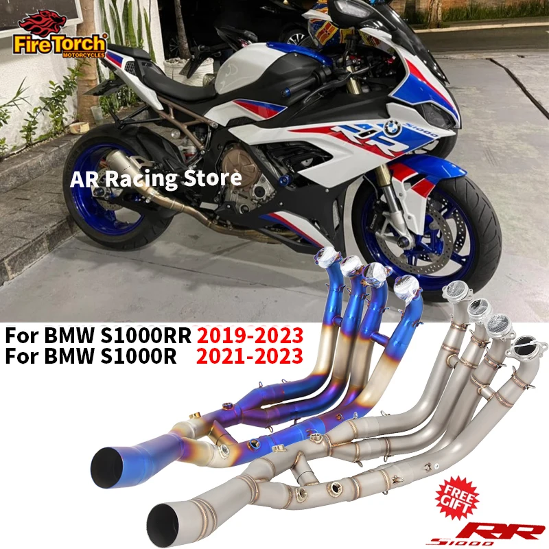 

For BMW S1000 R S1000RR 2019 2020 2021 2022 2023 Motocycle Exhaust Front Link Pipe Modified Muffler Escape Moto Free Shipping