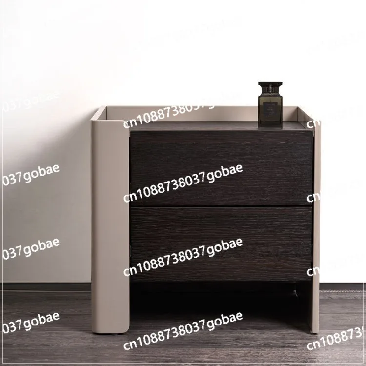 

Итальянский минималистичный прикроватный столик дымчатого цвета, простая современная прикроватная тумбочка с краской, креативный боковой шкаф для хранения в спальне