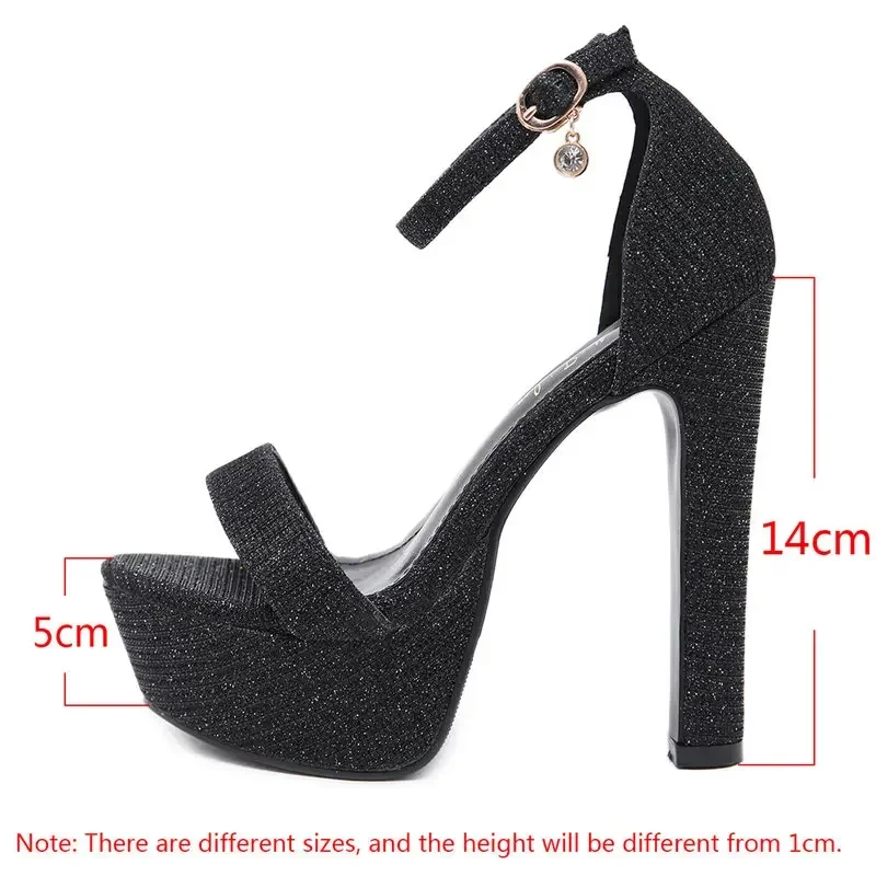 New Summer Sexy Women High Heels Sandals Fashion Stripper Shoes Party Pumps Women Platform Sandals Open Toe High Heels 14 Cm