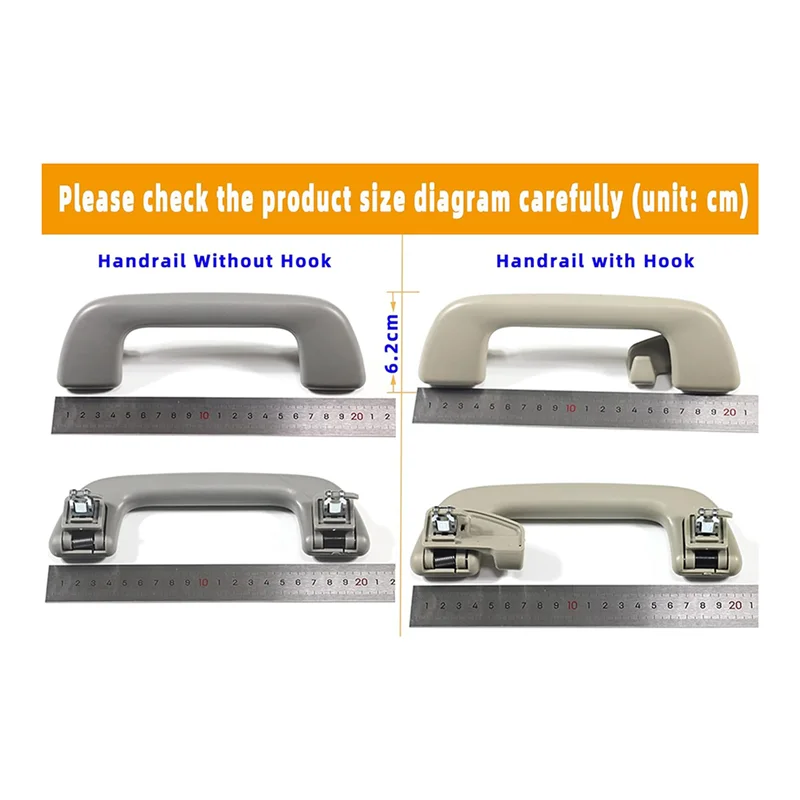 

Efficientt-4Pcs Car Inner Roof Armrest Ceiling Pull Handle Door Safety Handle With Hook 74610-52020 For Toyota Corolla