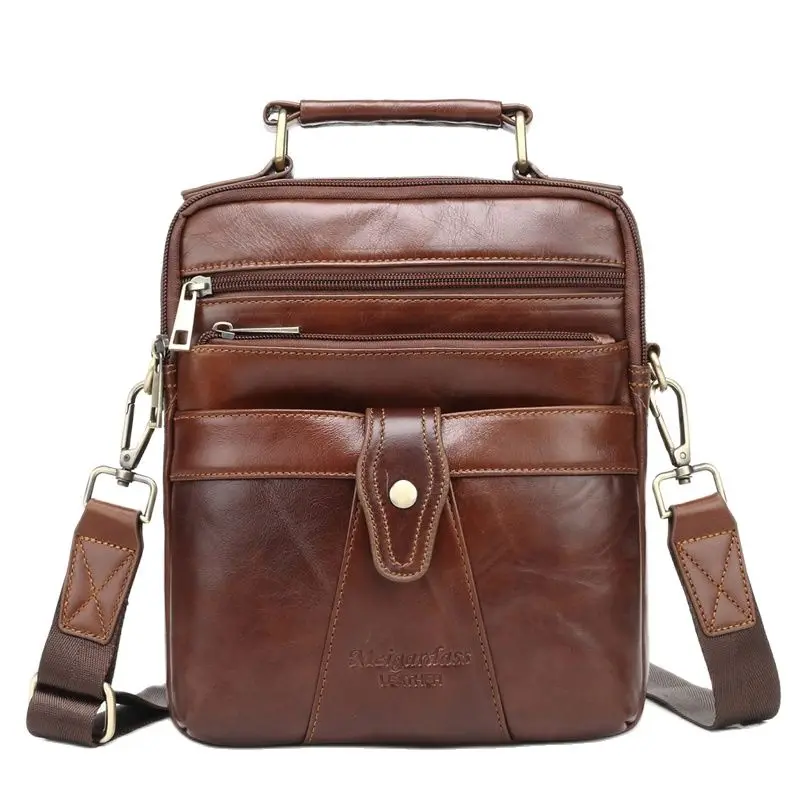 MEIGARDASS Genuine Leather Messenger bags for men Business Handbags Shoulder Bag Crossbody Bag Male Totes Purse iPad Briefcase