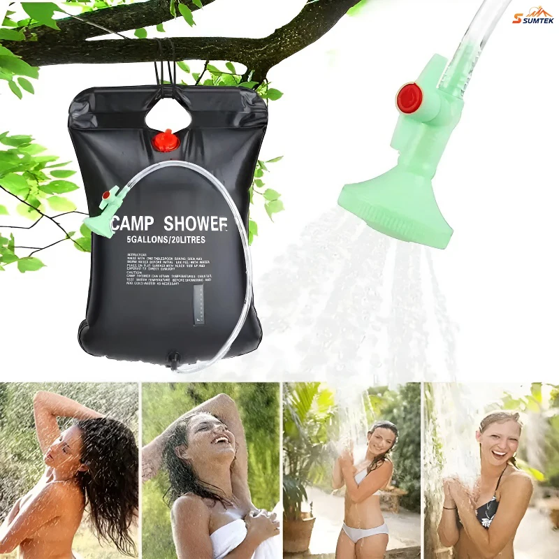 

20L Portable Camping Shower Bag,Foldable Outdoor Camping Shower Durable and Lightweight for Hiking,Travel,and Outdoor Adventures