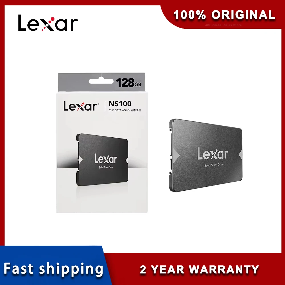 

Lexar NS100 2.5” SATA III 6Gb/s SSD Internal Solid State Drive 128GB 256GB 512GB 1TB 2TB Hard Drive Up to 550Mb/s Hard Disk