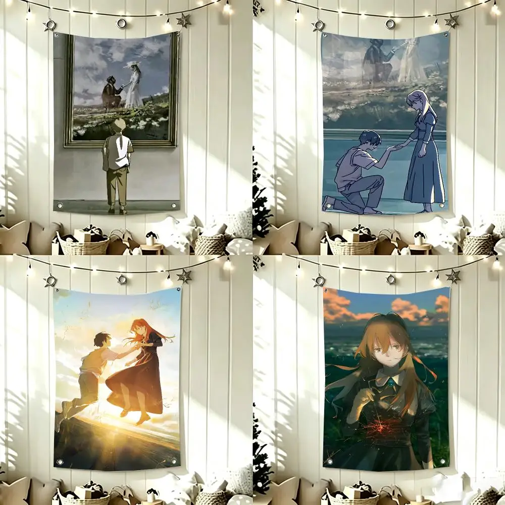 Anime S-Summer Ghost Flags Home Decor Wall Hanging Vertical Flags Indoor Outdoor