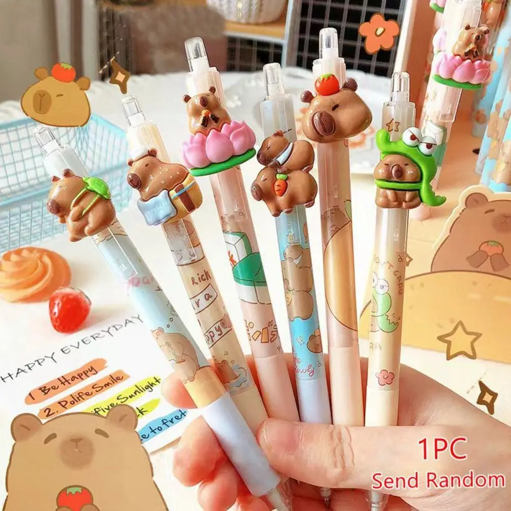 0.5mm Kawaii Capybara Mechanical Pencil Cartoon Pencils School Office Season Gift Children Sketching Writing Pencils Constantly