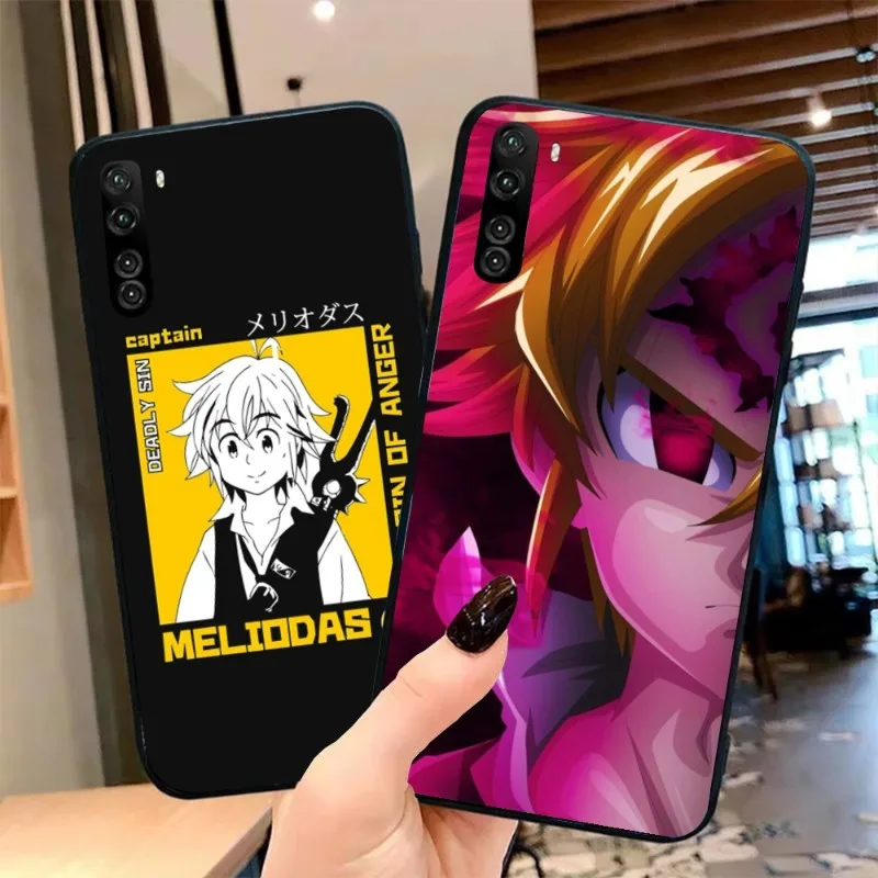 Anime Meliodas Elizabeth Phone Case for OPPO Find X5 X3 X2 A93 Reno 8 7 Pro A74 A72 A53 Black Soft Phone Cover Funda