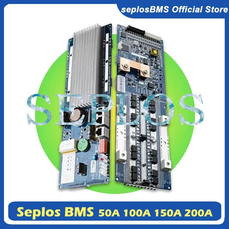 Seplos 8S 13S 14S 15S 16S Smart BMS 50A 100A 150A 200A for LifePo4 48V 24V Liithium Battery Bms Protecttion Board BT Communicate