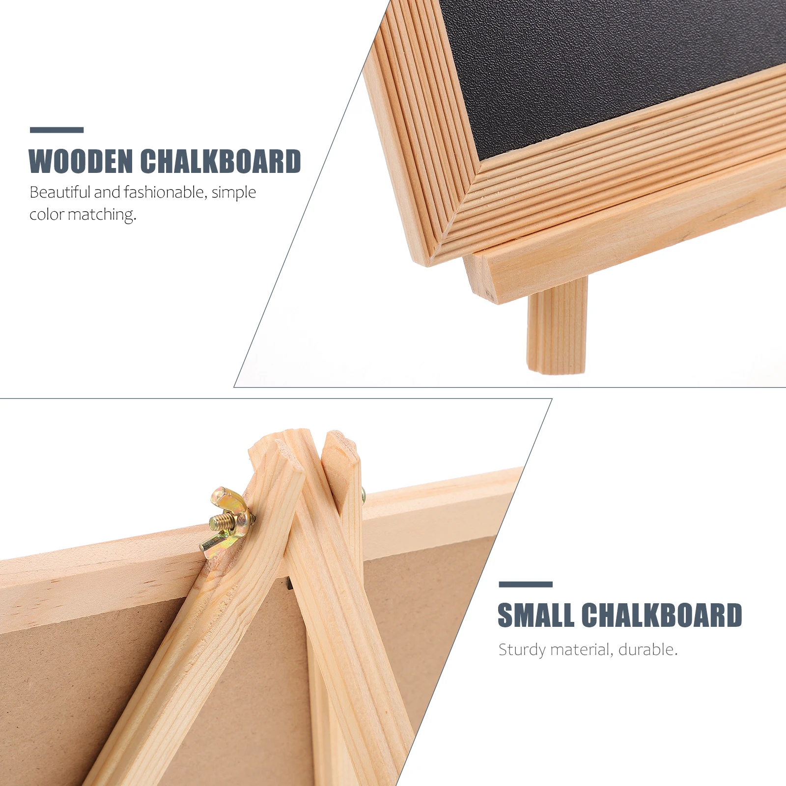 1 conjunto de placa de pintura de caligrafia multifuncional pequeno quadro negro de mesa de madeira maciça para loja de escritório em casa