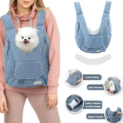 Pet Carrier Vest Bag with Quick Release Buckle and Zipper Pocket - Small Dog Cat Puppy Travel and Outdoor Activities Pack