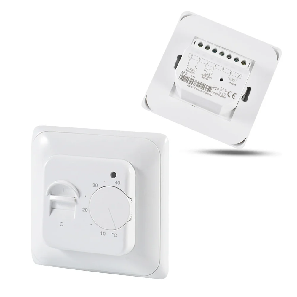 

16A Temperature Controller Room Thermostat with External Ntc Sensor for Electric Floor Heating Systems LED Indicator on Off