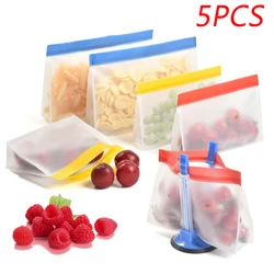 Reusable Waterproof Freezer Bags Ziplock Sandwich Bags,Silicone Food Bags Leakproof Kitchen Food Packing Sealing Fresh Keeper