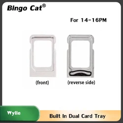 WYLIE Built In Dual SIM ESIM Card Tray For iPhone 17 14 15 16 16Pro Plus Pro Max ESIM Single Convert To Sim Dual US Slot Tray
