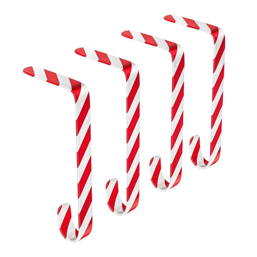 Christmas Doll Hangers Mantel Stocking Hangers Candy Cane Christmas Stocking Hooks for Mantel Non-slip Holders for Fireplace