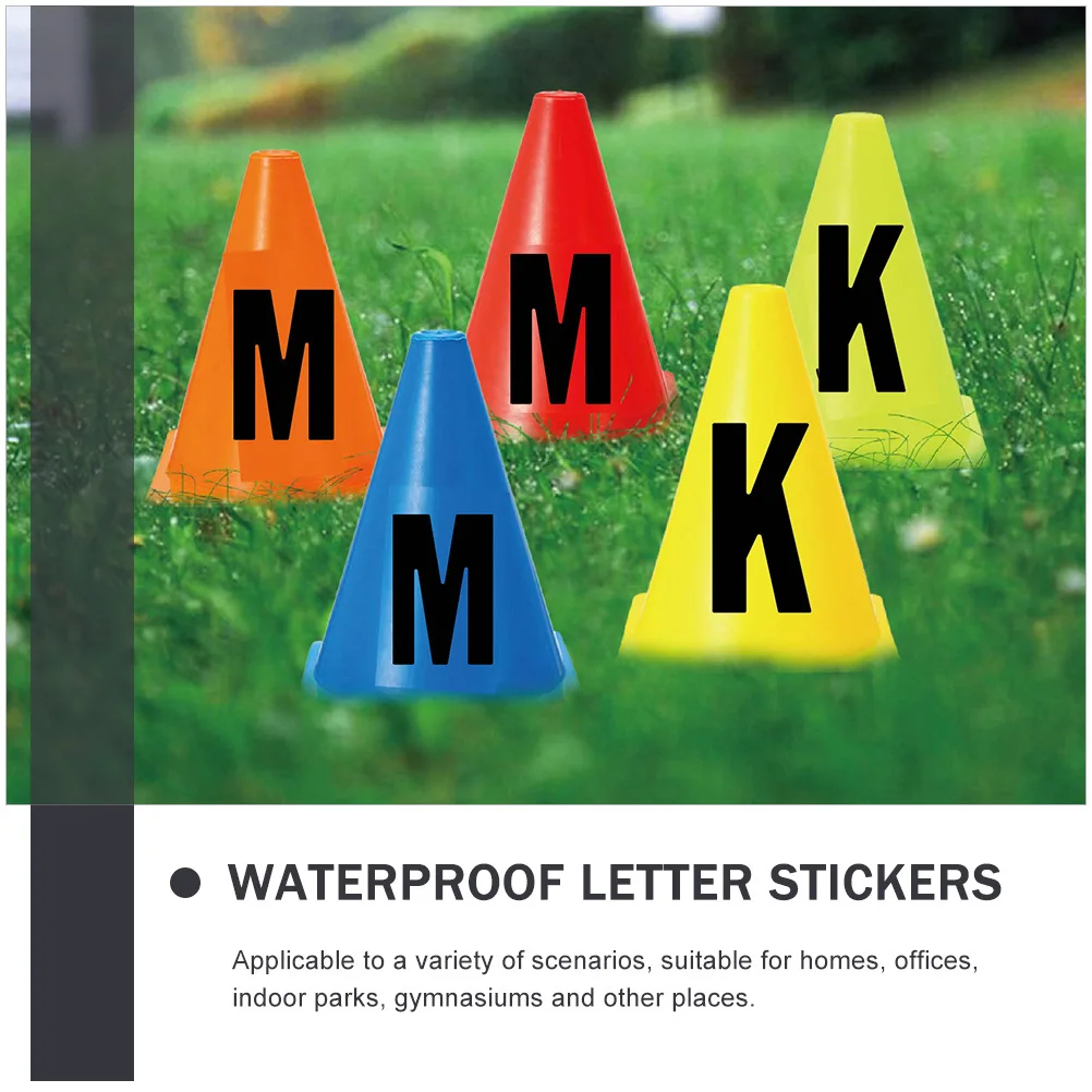 1 مجموعة مقاوم للماء ملصقات الأبجدية الأسود ذاتية اللصق الشارات Diy بها بنفسك المنزل مكتب الصالة الرياضية ديكور وضع العلامات مجلد رسالة مقاوم للماء