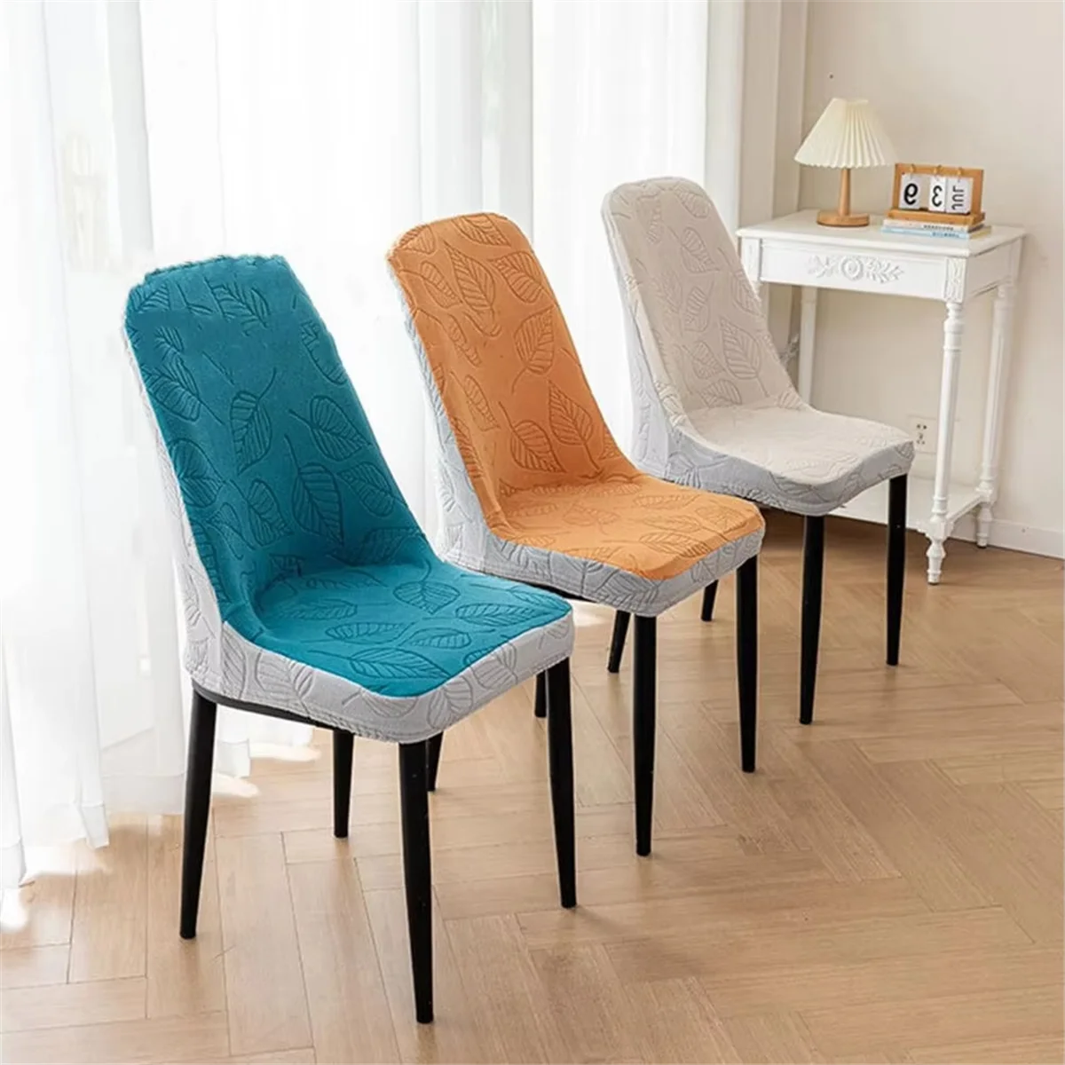 HHTL Chair Cover Dustproof Stretchable Soft Fabric Prevent Cat Scratching Elastic Bottom Anti-Slip Chair Protective Sleeves
