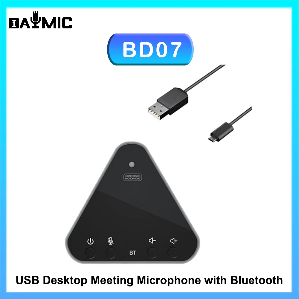 

AOSHEN BD07 USB Meeting Gaming Recording Conference Interface Microphone Desktop Computer Smartphone with BT