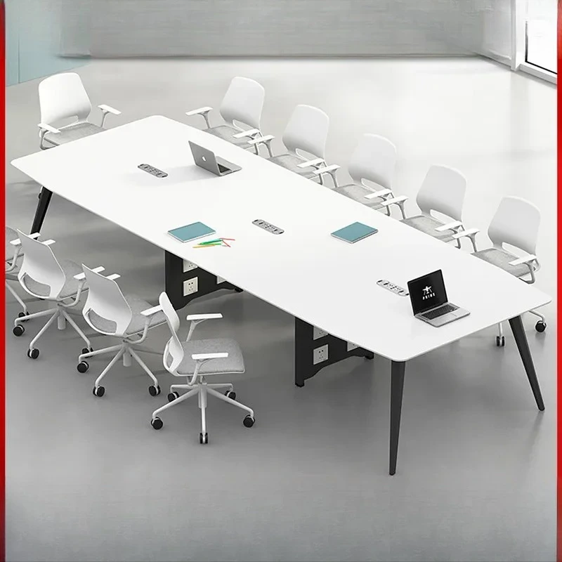 Simple Modern Conference Table Long Desk for Small Office Furniture Training Negotiation Office Table and Chair Combination