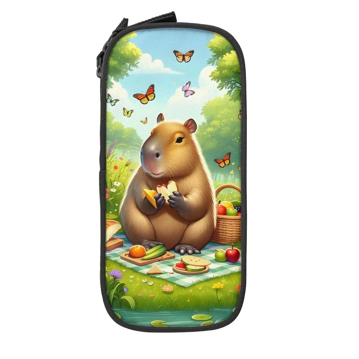 Custom Cute Giant Cavy Capybara Kawaii Pencil Cases Boy Girl Large Storage Pencil Bag Pouch Students Stationery
