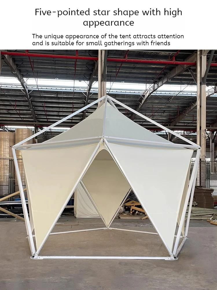 Cube Rubik's Cube Shape Tent Polygonal Art Thickened Canvas Rooftop Luxury Beach Hotel Tent Villa Glamping Outdoor Camping