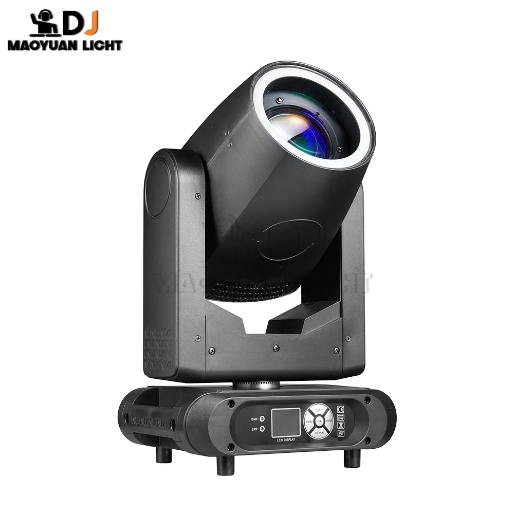 جديد 300 واط LED شعاع تتحرك رئيس ضوء مع حلقة قوس قزح الصقيع التركيز تأثير ضوء المرحلة DMX512 ل DJ ديسكو الزفاف الحفل بار