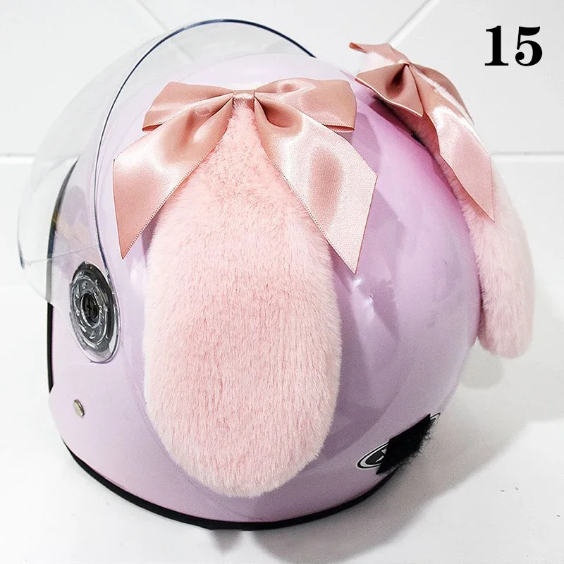 

New Cute Helmet Decoration Ears Bunny Decors Motocross Off Road Motocycle Riding Skiing Helmet Ears Stickers Accessory Cosplay