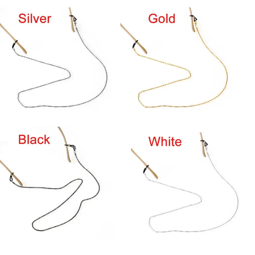 4 สีแฟชั่น Anti-Lost แว่นตาอ่านหนังสือ Unisex CHAIN สายแว่นตาแว่นตากันแดดสายคล้องโลหะเชือกเส้นเล็ก