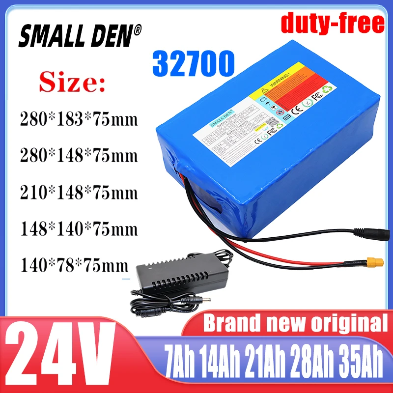 

New 24V 14ah 21ah 28ah 35ah lifepo4 battery pack 0-1200W 32700 lithium iron phosphate with BMS rechargeable battery+5A charger