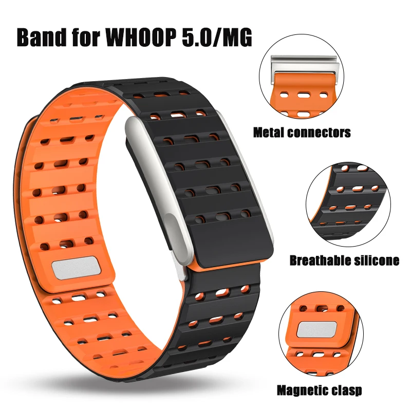 

Новый WHOOP 5.0 MG браслет Soft-Touch силиконовый водонепроницаемый и устойчивый к поту регулируемый ремешок, совместимый с 5,0/MG